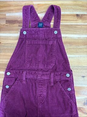 GAP Kids Plum Corduroy Overalls with Front Pocket